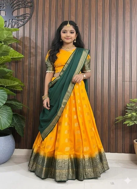 Ajd 8143 Silk Zari Weaving Work Lehenga With Blouse Dupatta Wholesale Market In Surat
